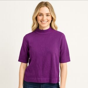 Liz Claiborne Purple Womens Turtleneck Sz XL
